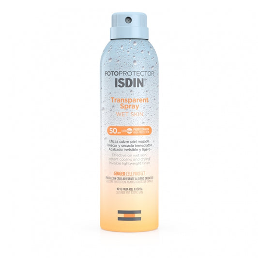 Fotoprotector ISDIN Transparent Spray Wet Skin SPF 50